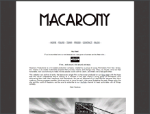 Tablet Screenshot of macaronyproductions.com